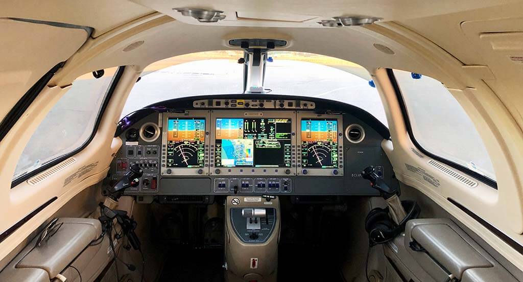 eclipse jet cockpit interior view